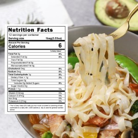 Unbranded Hethstia Shirataki Noodle Low-Carb Pasta, 12 Packs Konjac Fettuccine Pasta Gl...