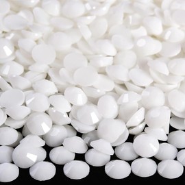 Blinginbox 5000pcs 2mm Resin Flatback Rhinestone for Crafting,Flatback Round Jelly Rhinestones Bedazzling Non Hotfix Crystal Gems for Nails Face Makeup Tumblers Mugs DIY Crafts.（Jelly White）