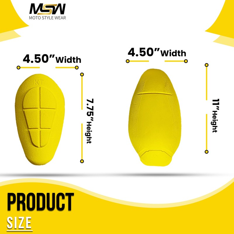 MOTOSTYLEWEAR - CE Level 2 Certified Armor Pads Pack of