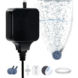 Clscea Aquarium Mini Air Aerator Pump for 1-15 Gallon Fish Tank Super Quiet 1.5 Watts