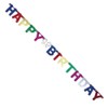 Unique Metallic Jointed Letter Banner - 4' Multicolor, 1 Piece