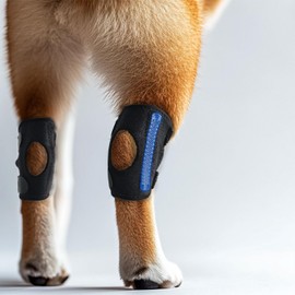Lushnessu Dog Leg Brace for Rear and Front Leg, Hock & Ankle Support, Dog Knee Brace for Torn ACL & CCL,Replaceable Support (1 Pair Size S)