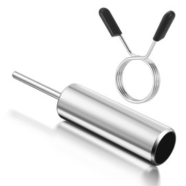 Lasnten Gym Pin Extender with Spring Clip Collar 10 mm Gym Pin for Cable Machine Weight Stack Extender for 2" Weight Plates That Have a 2"(50.8mm) Hole