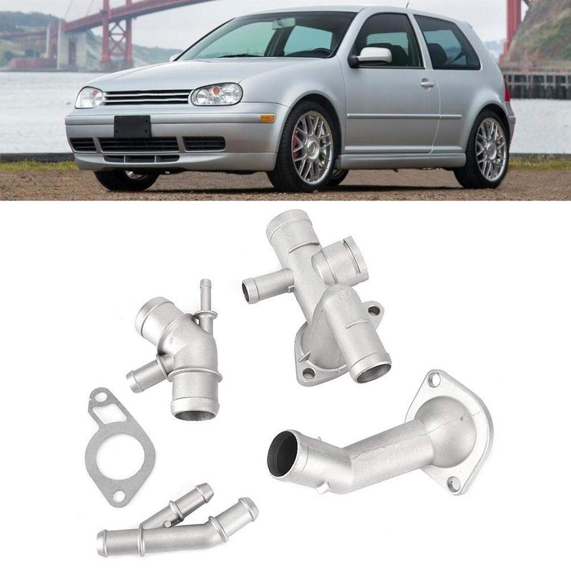 KSTE 4Pcs/Set Aluminum Engine Coolant Hose Flange Kit Compatible with