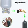 Propane Refill Adapter with Valve and Gauge, Fill 1 Lb