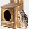 Ansonation Large Owl House,Screech Owl Nesting Boxes for Outside Wooden