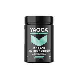 YAOCA, BCAAs en polvo 420g  Suplemento a base de Aminoacidos  Sabor Sanda  Con Vitamina B6  30 porciones  Sin azcar                                   