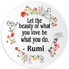 Beauty of What You Love Be What You Do Rumi - 100 Pack Circle Stickers 3 Inch