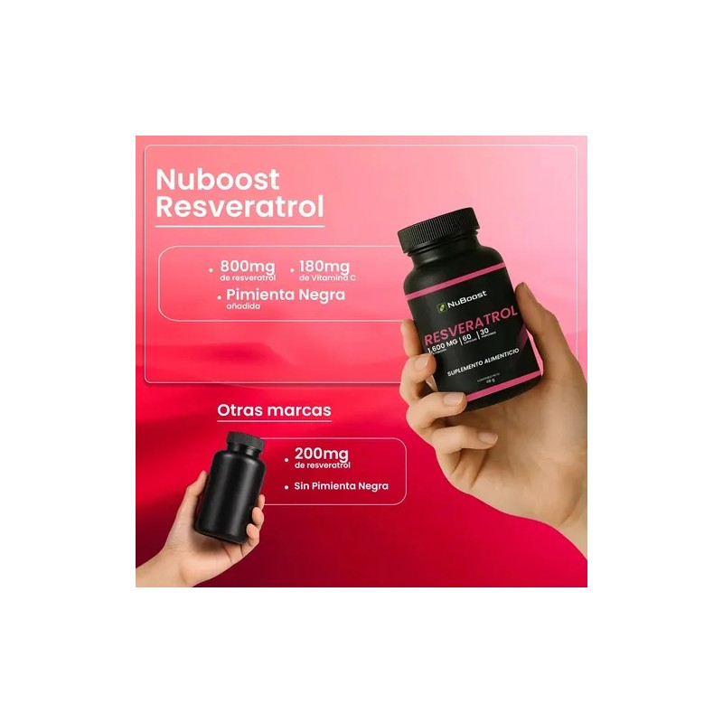 Resveratrol Vitamina Nuboost 1000mg Cápsulas
