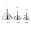 Esforzarse 3 PCS Food Grade Metal Funnels, with 2 Brushes,