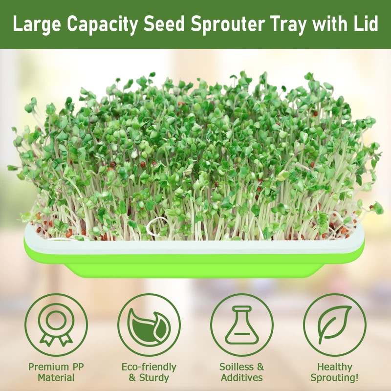 Legigo 5 Pack Seed Sprouter Trays- Soil-Free Cultivation Germination Tray,