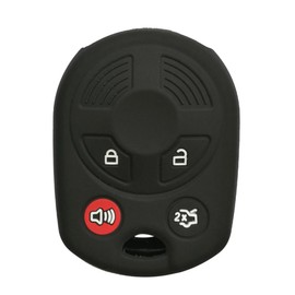 Coolbestda - Funda de silicona con 4 botones para llavero, protector de entrada sin llave, para Ford Escape Explorer, Mustang Transit Fusion Focus Lincoln MKX MKZ MKS Navigator Zephyr Aviator Montego