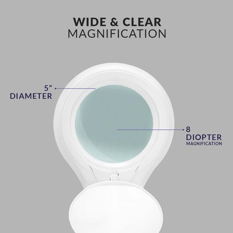 Neatfi LED Magnifying Lamp 1,200 Lumens with Clamp – 5”