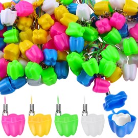Haomian 200-Piece Tooth Saver Necklaces, Tooth Necklace Little Box for Lost Teeth, Milk Teeth Storage Cases for Children Tooth Fairy Bag School Classroom Party Supply