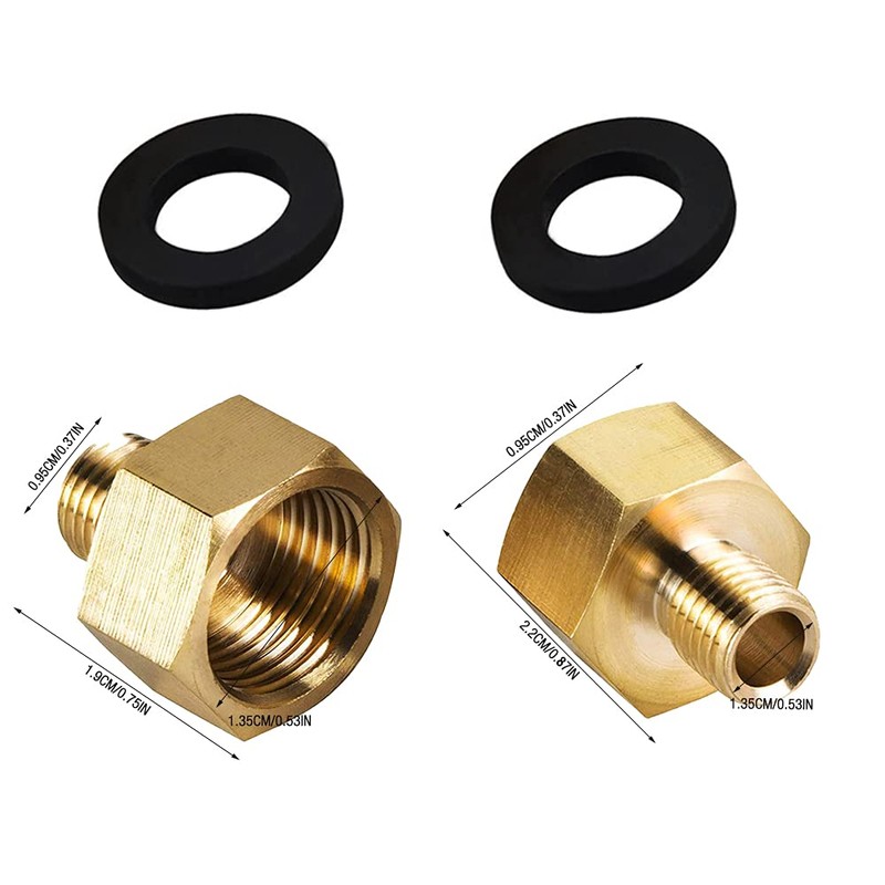 Gas Bottle Adapter, CJBIN Gas Adapter 1/2 Inch Female x