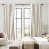 Cream Natural Linen Blackout Curtains 90 Inches Long 2 Panel