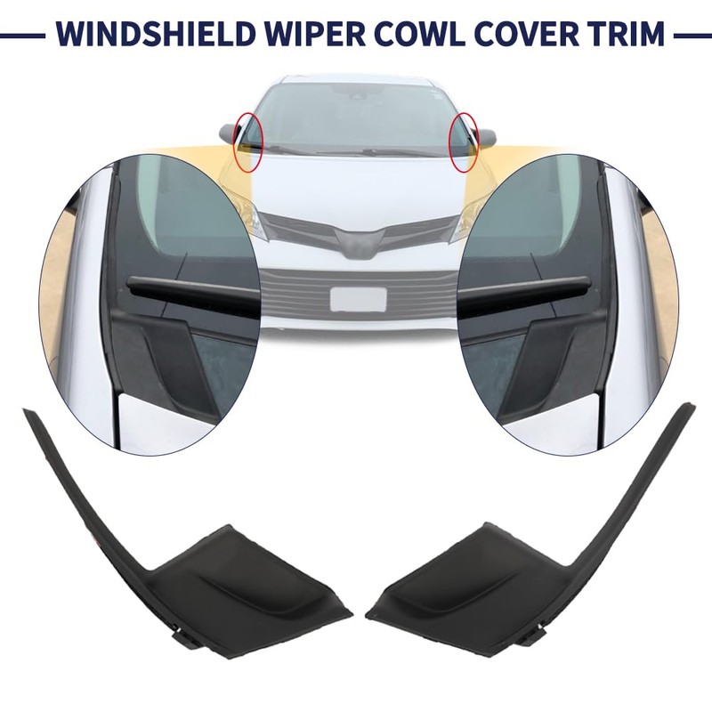 Magimaker 2Pcs Windshield Wiper Cowl Cover Trim 53866-08020 53867-08020 Compatible