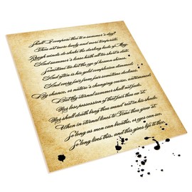 Aged-Look Parchment Stationery Paper for writing and printing- 8.5x11" -Bulk Pack of 100 sheets