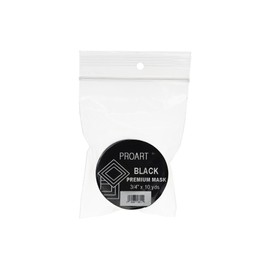 PRO ART Black Artist Tape, 3/4 inch Wide by 10-Yards, Black Masking Tape Art Craft Tape, Decorative Paper Painters Scrapbooking Drafting