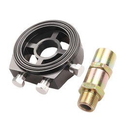 SUPVOX Car Oil Temp Pressure Gauge Kit Aluminum Sandwich Plate An8 Fitting Universal Fitment