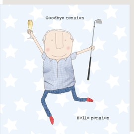 Rosie Made A Thing Goodbye Tension Hello Pension Card Humour Greeting Cards GF358