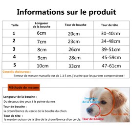 LATRAT Dog Muzzle Prevent Biting Breathable Training Muzzle for Small Medium Large Dogs Size 3