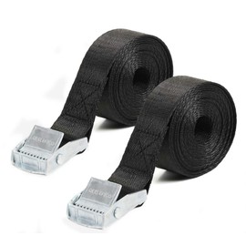 Dellepico Load Tightening Belt, Fixed Belt, Binding Band, Maximum Load Capacity 220 lbs, Packing Band, Earthquake Countermeasure, 2m, 3m, 4m, Set of 2 (2m, Silver)