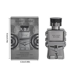 Robot Design Men's Light Fragrance Wood Tone Perfume, Long Lasting Perfume, For Work Travel And Daily Use, Christmas Gift