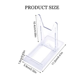 12 PCS Plastic Plate Stand Dish Stand Picture Holder Bookstand Transparent Book Stand Gold Wire Stand Bookstand Photo Frame Colored Paper Catalog Easel Dish Stand Acrylic Clear Display Stand with