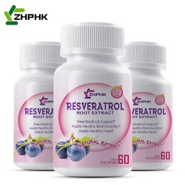 ZHPHK Resveratrol Capsules 1200mg Serving 180 Capsules Anit-Aging and Cardiovascular