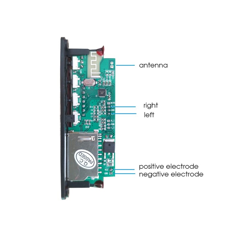MP3 WMA Decoder Board, DC 5-12V Universal Wireless Bluetooth Audio