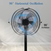 Simple Deluxe 16 Inches Stand Fan with Pedestal Base, Height