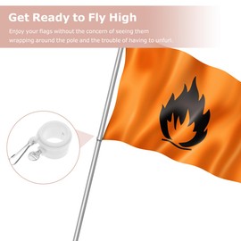 Veemoon 2pcs 1/2 Inch Plastic Flag Pole Swivel Rings - Durable Flag Pole Mounting Clips for Easy Rotation - Ideal Flag Pole Parts for Securely Displaying Flags Outdoors