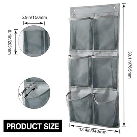 IFUDE Shoe Organiser, Camping Shoe Holder, Motorhome, No Drilling, Shoes Organiser, Closet, Hanging for Cupboard, Door, Motorhome, Shoe Storage, 6 Large Mesh Pockets, Non-Woven Fabrics