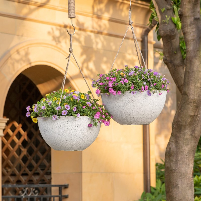 LA JOLIE MUSE Large Hanging Planters for Outdoor Plants -