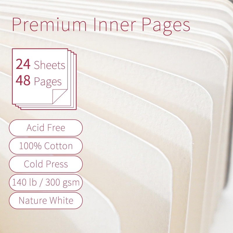 Vienrose Watercolour Journals, Sketchbooks, Cotton Paper, Cold Pressing, Watercolour Journals