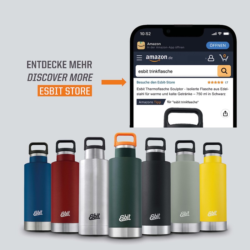 Esbit Vacuum Flask Sculptor Stainless Steel Drinking Bottle 1000 ml