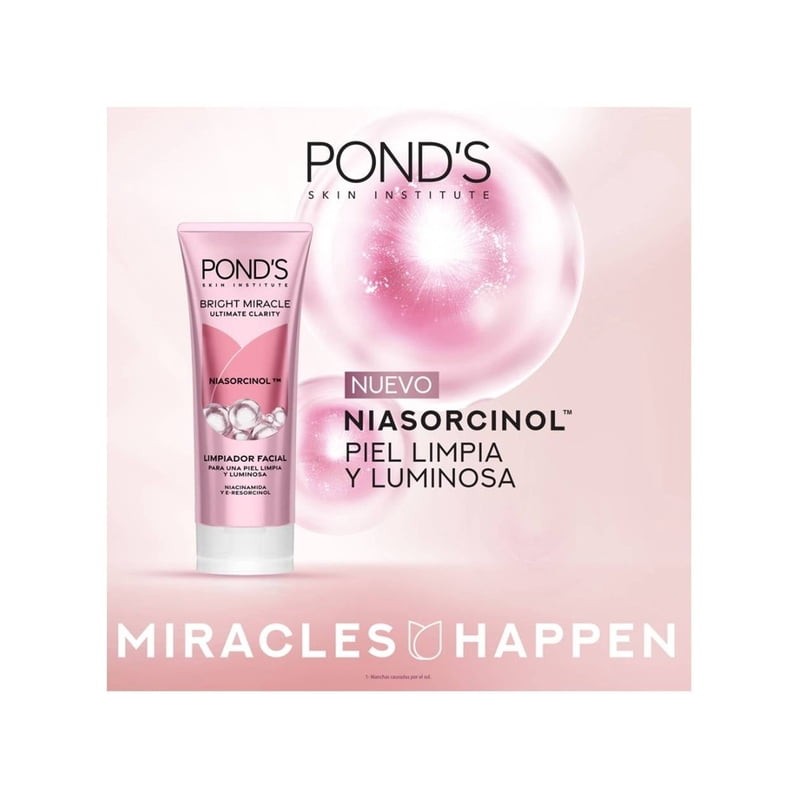 Limpiador facial Pond's Bright Miracle Ultimate Clarity Niasorcinol antimanchas 100