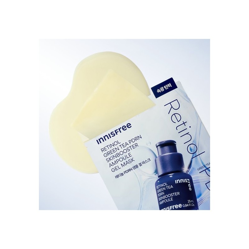 Innisfree Retinol Green Tea PDRN Skin Booster Ampoule Gel Mask