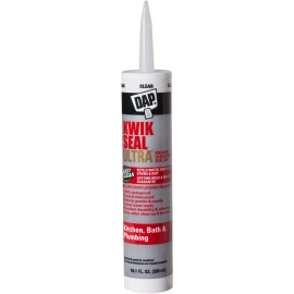 DAP KWIK SEAL Ultra Advanced Kitchen & Bath Siliconized Sealant: 10.1 fl. oz. ca