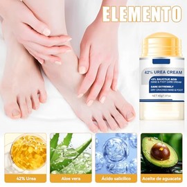 Crema para Pies, Exfoliante para Pies, Crema Hidratante con Urea 42 para Pies, Extra Strength Callus Remover Cream,Elimina Eficazmente Los Callos y...