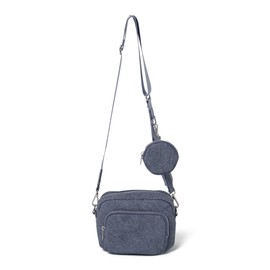 Wego Women's Shoulder Bag, Circle, Pouch, Square, Girly Bag, F, Blue Sonota