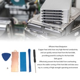 Laptop NVMe M.2 Heatsink with Nano Thermal Pad, Heat Sink Copper for 2280 M2 SSD Laptop 2pcs Professional Efficient Heat Dissipation Brass Kits