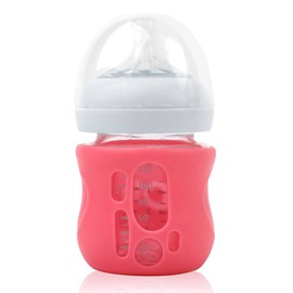 Olababy Silicone Sleeve for Avent Natural Glass Baby Bottles (4 oz, Pink)