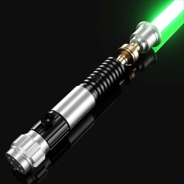 PKSTVB Upgrade App Control OBW Dueling Lightsaber, Smooth Swing 16 Sound Effects 3 Light Effects, 16 Colors and Infinite Change Metal Light Saber for Adults (RGB-OBW)