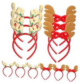 Totority Christmas Headbands for Women Girls Kids 12pcs/set Holiday Headwear Diverse Patterns Soft Fabric Hair Accessories Random Style