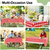 misaya 12 Packs Buffalo Disposable Table Cloth, 54 x 108