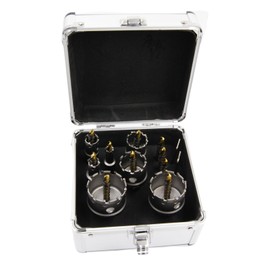 Hole Saw kit, LAIWEI 12PCS Carbide Hole Saw Set, 7 Hole saws 12 16 19 29 35 45 48mm, with 3 Drill bits, 2 spanners, Stainless Steel Hole Drill