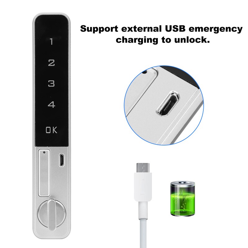 Zinc Alloy Electronic Smart Password Lock Touch Keypad with Flat