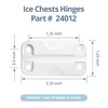 Cooler Hinges for Ice Chests,Compatible with Igloo 25-165 Qt Rectangular-Shaped